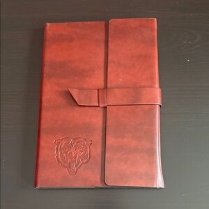Brown Leather Journal with Chicago Bear Embossing